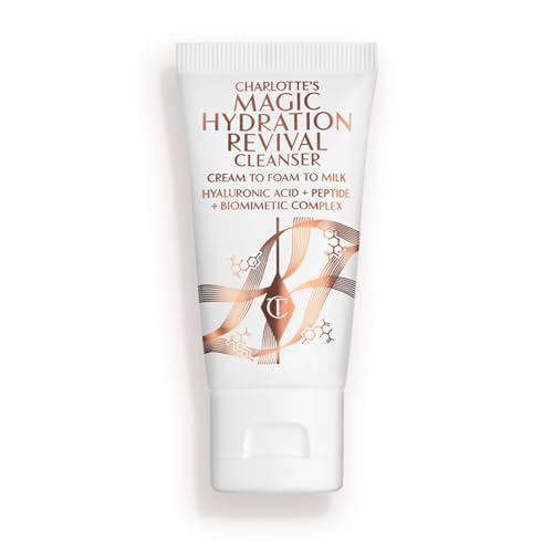 Charlotte Tilbury Magic Hydration Revival Facial Cleanser 1.05 Fl Oz - Gentle Foaming Face Wash for Hydration & Makeup Removal