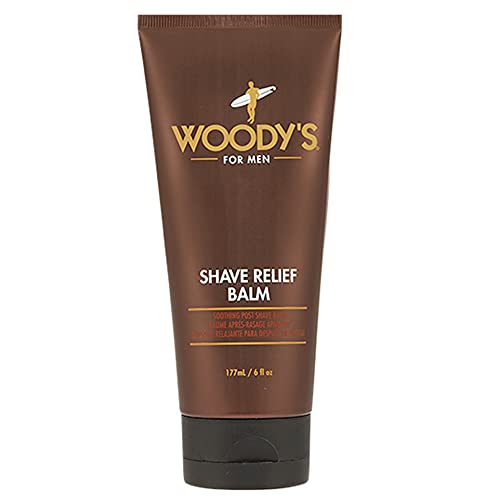 Woody's Shave Relief Balm for Men - Soothing Aftershave 6 Fl Oz