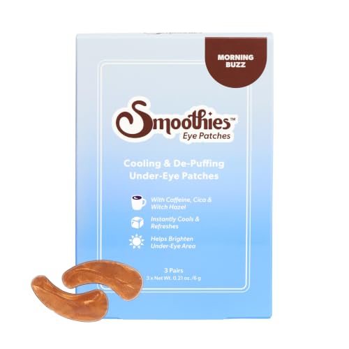 Smoothies Cooling Under Eye Patches - Depuffing & Hydrating Eye Masks, 3 Pack