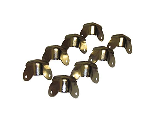 Reliable Hardware 8-Pack Steel Corner Brackets - Nickel Finish