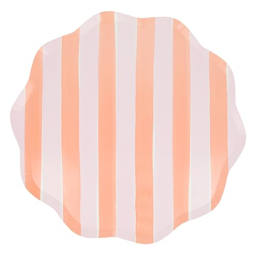 Meri Meri Pastel Striped Disposable Paper Plates - Pack of 8