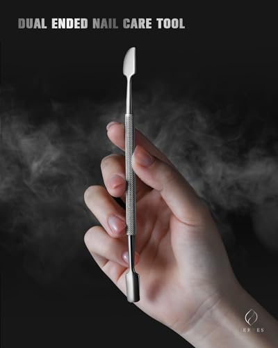 FERYES Dual-Ended Stainless Steel Cuticle Pushers for Manicure