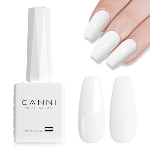 CANNI HEMA-Free 9ml Gel Nail Polish - Pure White, Long-Lasting