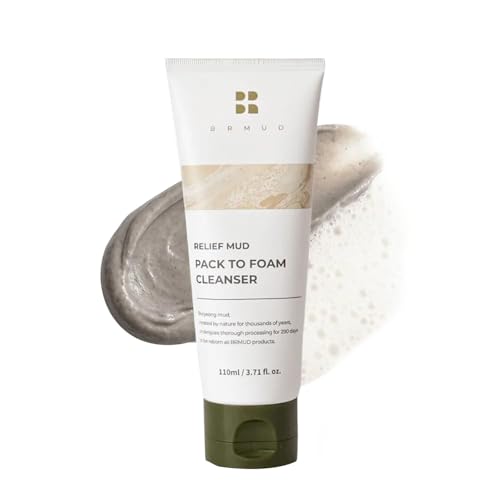 BRMUD Mud to Foam Facial Cleanser - Pore & Sebum Control, 3.7 fl oz