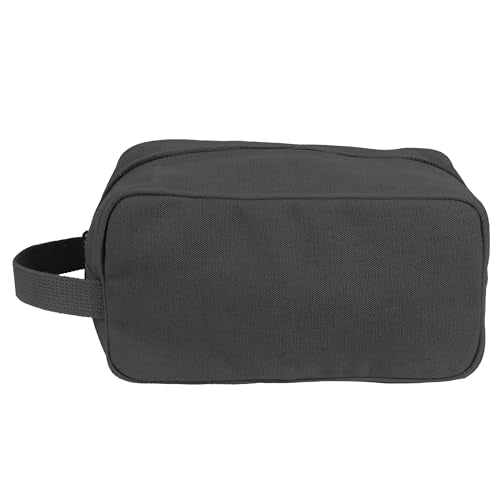Rothco Heavyweight Canvas Travel Dopp Kit Charcoal Grey Toiletry Organizer