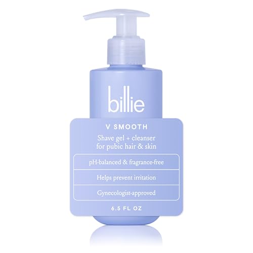 Billie V Smooth Shave Gel for Women - Fragrance Free, 6.5 Fl Oz