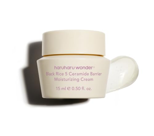 HARUHARU Black Rice Ceramide Moisturizing Cream 0.50 fl.oz | Vegan Hydration for All Skin Types