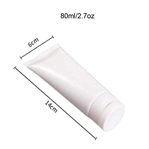 20PCS 80ml Travel Squeeze Bottles with Flip Caps - Plastic Cosmetic Containers