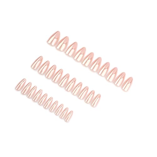 GLAMERMAID Pink Parfait Champagne Glazed Press-On Nails - Short Almond