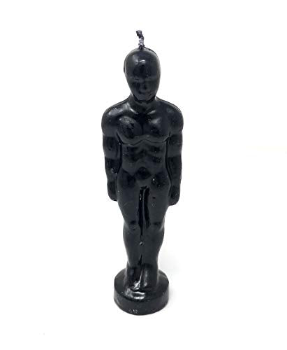 Black Male Body Candle for Wicca & Hoodoo Rituals - 7"