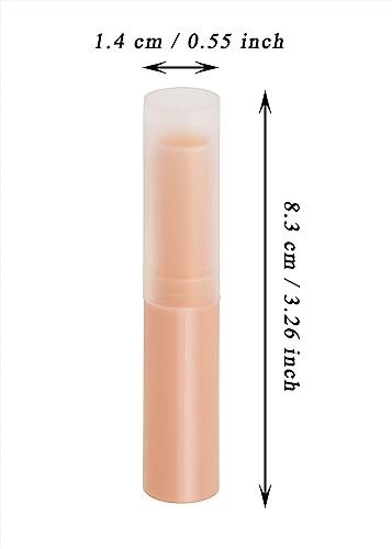 Mini Skater Pink Lip Balm Tubes 0.14oz, 25-Pack Empty Twist-Up Containers for DIY Lip Balm