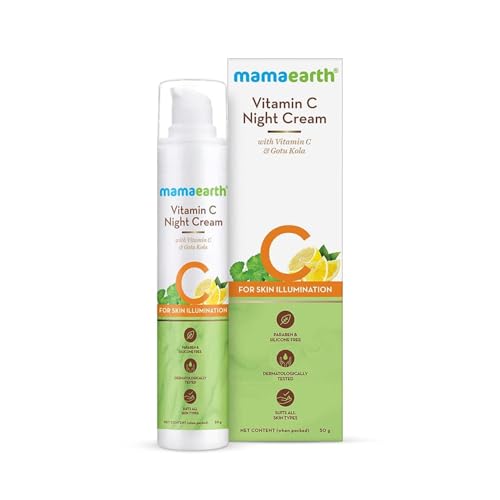 Mamaearth Vitamin C Night Cream for Skin Illumination - 1.76 Oz
