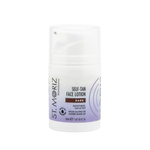St. Moriz Dark Self-Tan Face Lotion with Aloe Vera & Vitamin E - 50ml