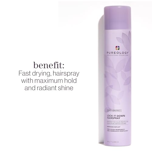 Pureology Lock It Down Hairspray - Maximum Hold, 2.1 Ounce