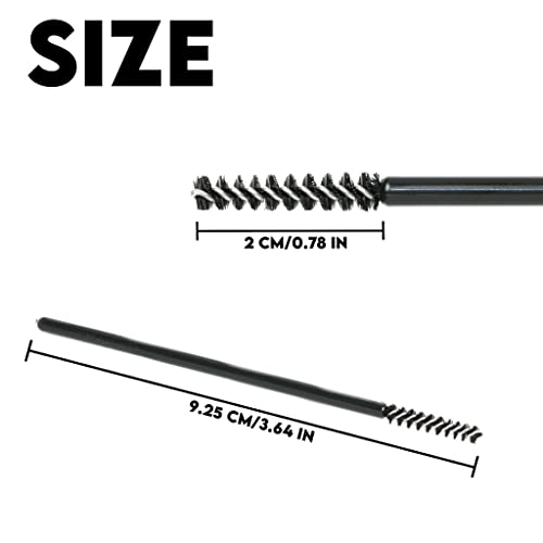 100 Pack Mini Disposable Micro Eyelash & Eyebrow Makeup Wands - Skinny Applicators