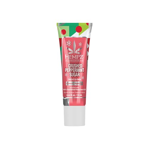 Hempz Crushed Peppermint Sugar Lip Balm .44 oz - Hydrating & Nourishing