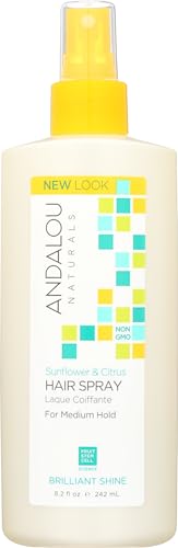Andalou Naturals Medium Hold Hair Spray - Sunflower & Citrus, 8.2 fl oz
