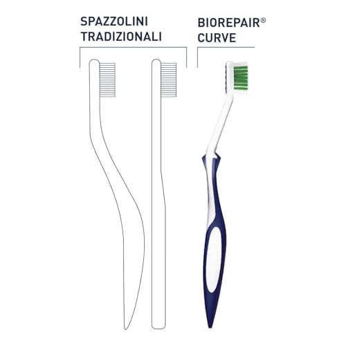 Biorepair Curve Pro Toothbrush - Very Soft Bristles with Protective Cap