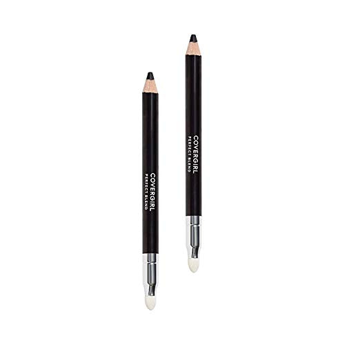 COVERGIRL Perfect Blend Eye Pencil, Basic Black - 2 Count Pack