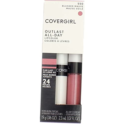 CoverGirl Outlast Lip Color Mauve 2-Pack - Long-Lasting Lipstick, Purple Variant