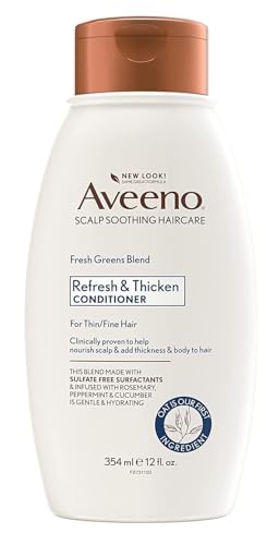 Aveeno Fresh Greens Blend Volumizing Conditioner for Fine Hair, 12 Fl Oz (2 Pack)