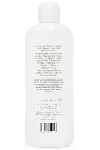 Natio Rosewater Antioxidant Micellar Cleansing Water, 8.4 oz