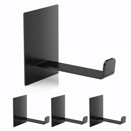 Heavy-Duty Adhesive Hooks - 4 Pack Waterproof Stainless Steel