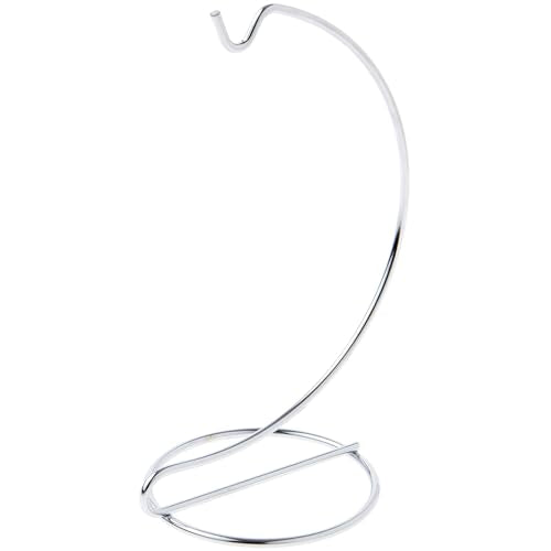 Plymor Silver Ornament Stand - 6" H for Hanging Collectibles