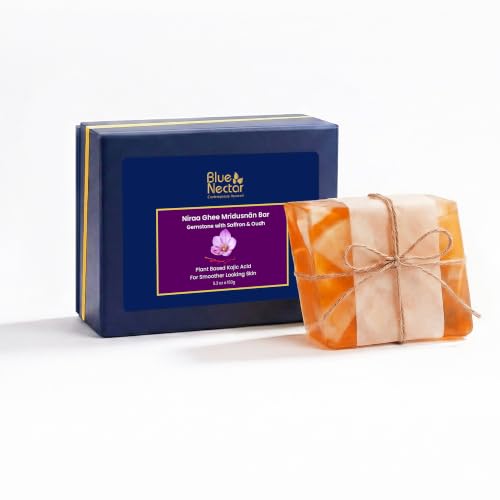 Blue Nectar Saffron & Oud Soap Bar | Moisturizing Plant-Based Body Wash