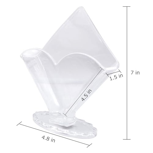 Clear Acrylic Napkin Holder Set of 2 - Modern Heart Design