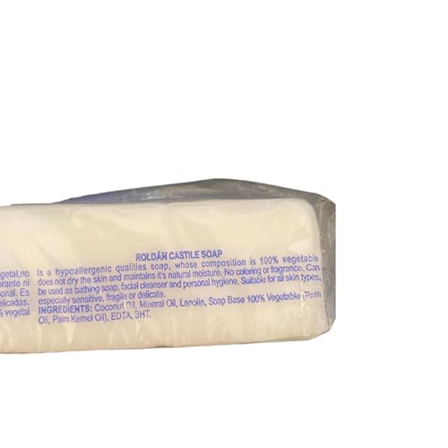 Roldan Castile Soap - Natural Soap for Sensitive & Baby Skin - 1 lb