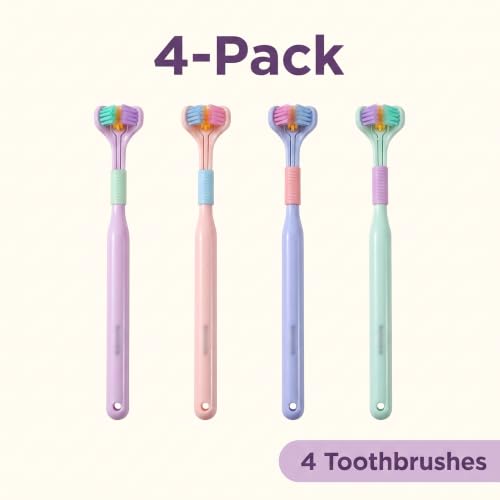 Three-Sided Toothbrush Set for Adults & Children - 2 Pack