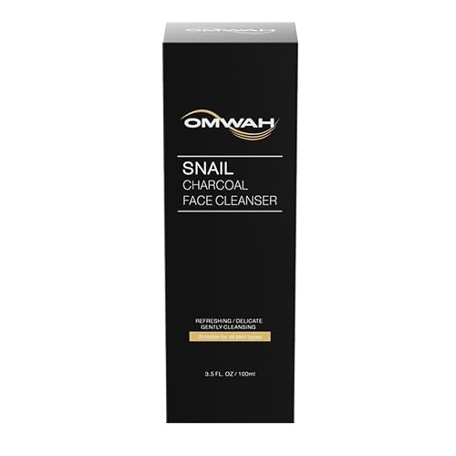 OMWAH Snail Mucin & Charcoal Deep Cleansing Gel 3.5 OZ - All Skin Types