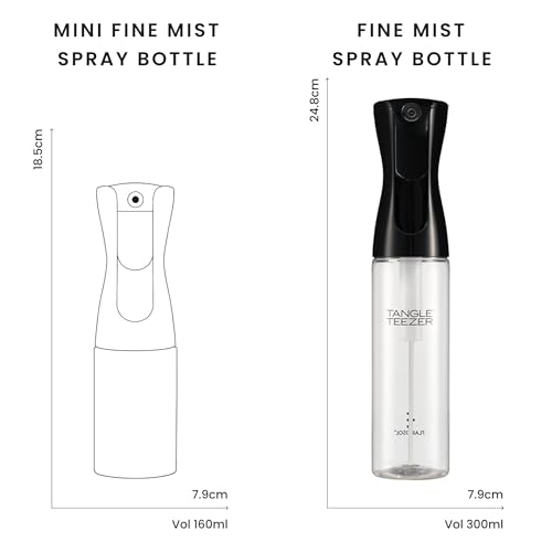TANGLE TEEZER Refillable Fine Mist Spray Bottle Black 10.1 oz Hair Care