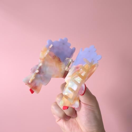 Flower Bouquet Acetate Hair Claw Clip - Green Non-Slip Hair Accessory