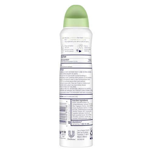 Dove Advanced Care Antiperspirant Deodorant Dry Spray Cool Essentials 3 Count for Helping Your Skin Barrier Repair After Shaving with Pro Ceramide Technology 3.8 oz