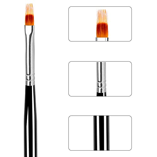 BQAN 2pcs Nail Ombre Brush Set for Gel Nail Art