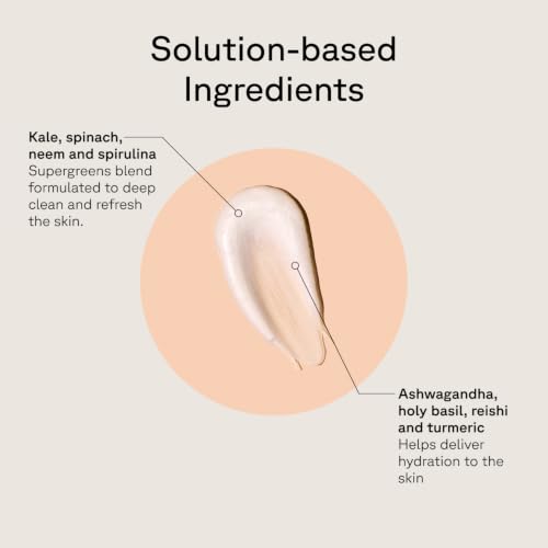 Acure Ultra Hydrating Green Juice Face Cleanser - 4 Fl Oz | Superfood Pore Scrub for All Skin Types