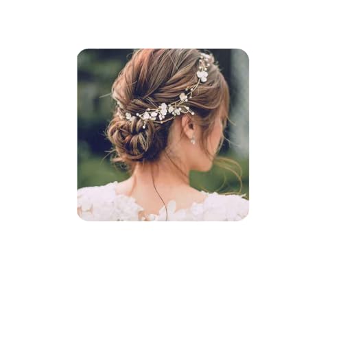 YERTTER Silver Crystal Bridal Headband Wedding Hair Accessories for Women & Bride