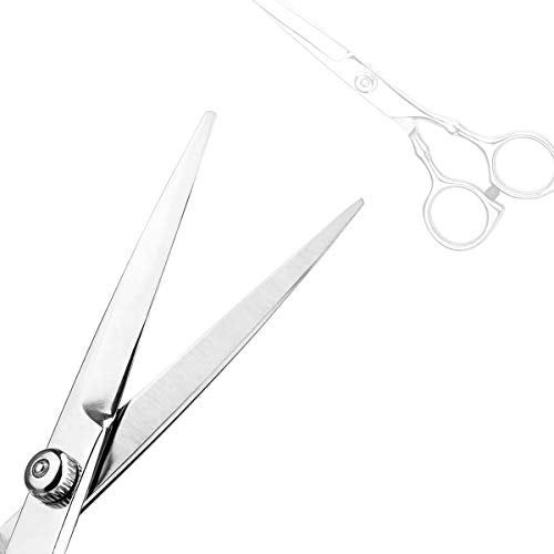 Himart Silver Hair Cutting Scissors Kit with Thinning Shears & Comb for Men & Women