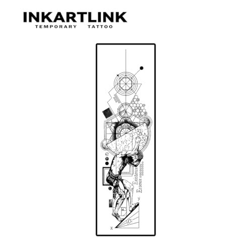 INKARTLINK Atlas Temporary Tattoos - Realistic Waterproof (Variation: Atlas)