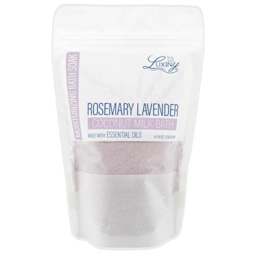 Luxiny Rosemary Lavender Vegan Milk Bath Soak with Coconut Milk & Almond Oil - 8 oz