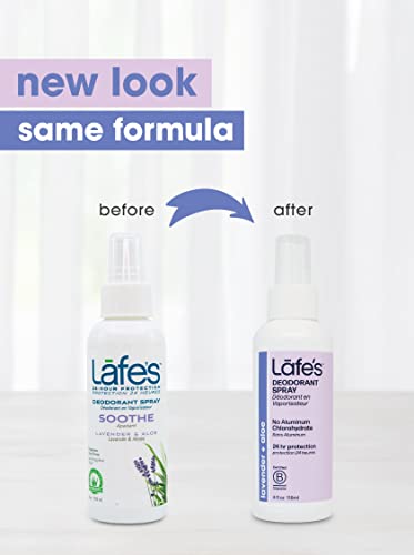 Lafe's Natural Deodorant Spray, Lavender & Aloe, Aluminum-Free, 2-Pack