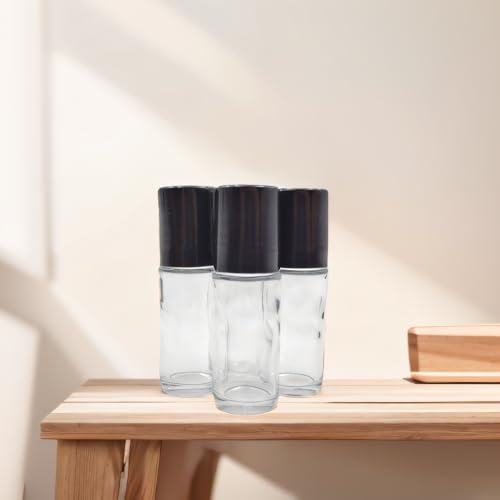 30ml Clear Glass Roller Bottles - 4 Pack for Essential Oils & Perfumes