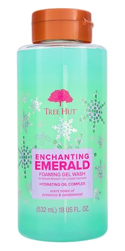 Tree Hut Enchanting Emerald Foaming Gel Wash - Hydrating Skin Cleanser with Shea Butter, 18 fl oz