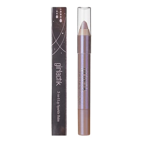 Girlactik 3-in-1 Lip Sparkle Balm Pencil - Periwinkle Violet Sparkle
