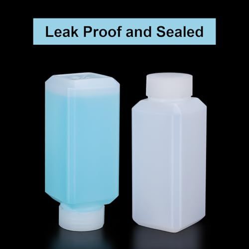 16oz Translucent Reusable Plastic Bottles with Caps - 6 Pcs