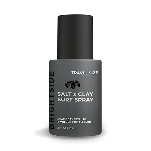 BRIGHTSIDE Sea Salt Spray for Men – 3oz Travel Size, Volumizing & Texturizing