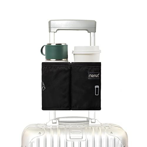 Riemot Travel Cup Holder for Suitcases - Holds 2 Coffee Mugs