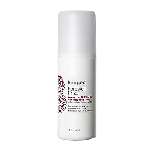 Briogeo Farewell Frizz Rosarco Milk Leave-In Conditioning Spray | Lightweight Detangler & Frizz Control with Rosehip, Argan & Coconut Oils | Silicone-Free | Vegan & Cruelty-Free